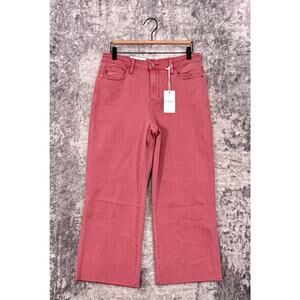 New Judy Blue Jeans 9 / 29 Womens Pink Garment Dyed Wide Crop